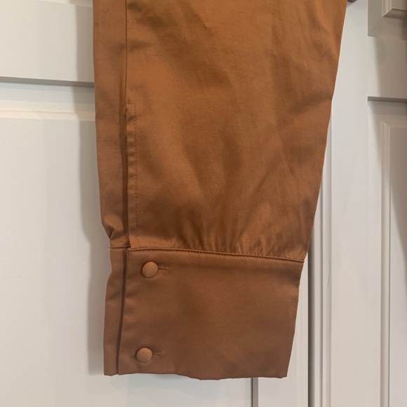 H&M Gold Brown Pleated Pants 14 NWOT - Picture 2 of 6